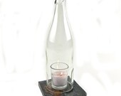 Clear Recycled Wine Bottle Hurricane Lantern - 750ml