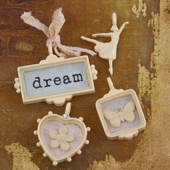 Fairy Belle Vintage Metal Charms or Trinkets jewelry by Prima Marketing