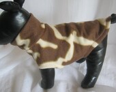 Sweater in Giraffe Print Fleece Sz XSM