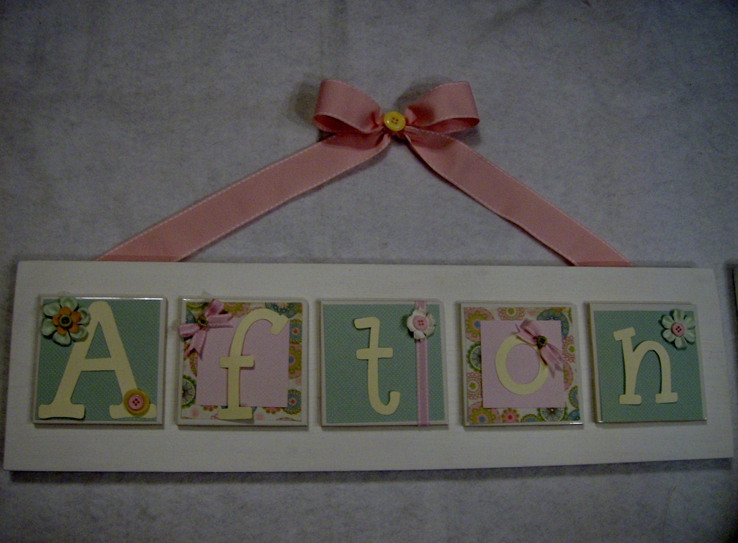 Retro Style Customized Nursery Name Sign Plaque - Personalized Name Sign - Wall Hanging - Baby Kids Personalized Customized Name P