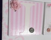 Customized Nursery Name Sign Plaque - Personalized Name Sign - Hanging Wall Letters - Baby Kids Personalized Customized Letters