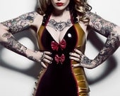 Latex Voodoo Tiki Mini Halter Dress