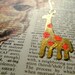 Animal Art Print - Giraffe with giraffe earring - Mixed Media Vintage Dictionary art print, Dictionary print, ORIGINAL ARTWORK hand painted