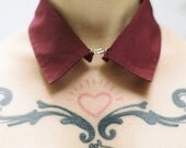 Collier Façon Faux Col Bordeaux - BURGUNDIAN