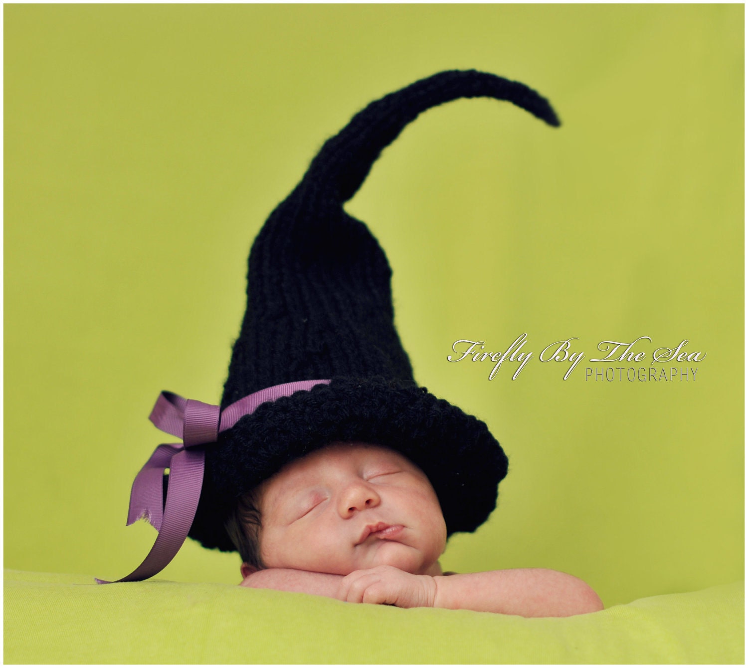 Halloween witch baby hat, perfect newborn photo prop and Halloween costume