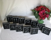 Handmade Chalkboard Table Numbers Wedding, Reception  Rustic Table Number Decorations, Shabby Chic Chalkboard Signs Set of 18 Reusable