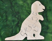 Tyrannosaurus Rex Puzzle with Bag for Storage Handmade Educational Wood Puzzle