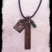Mens or Unisex Hand Stamped Brass Tag Necklace With John 3:16 Christian Inspirational Message