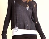 Cropped Sweater, Tattered & Torn