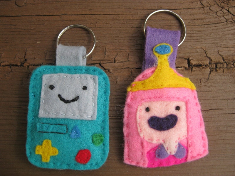 Adventure Time BMO or Princess Bubblegum Keychain