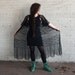 RESERVED for gretadavis 60s black sheer lace robe large