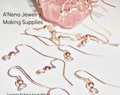 Fish hook ear wires Copper  100CT. (Plus 30 free) total 130  Genuine Beautiful