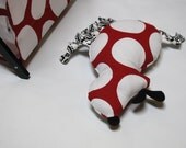 Large Red Polka Dot Dog Squeak Toy