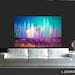 Original Large Abstract Painting Modern Contemporary Canvas Art 36x24 Skyline "ICE CASTLES" Texture Oil Blue Purple Gold 36" by J.LEIGH
