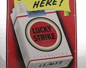Lucky Strike Tin Enameled Sign 18' x 24"