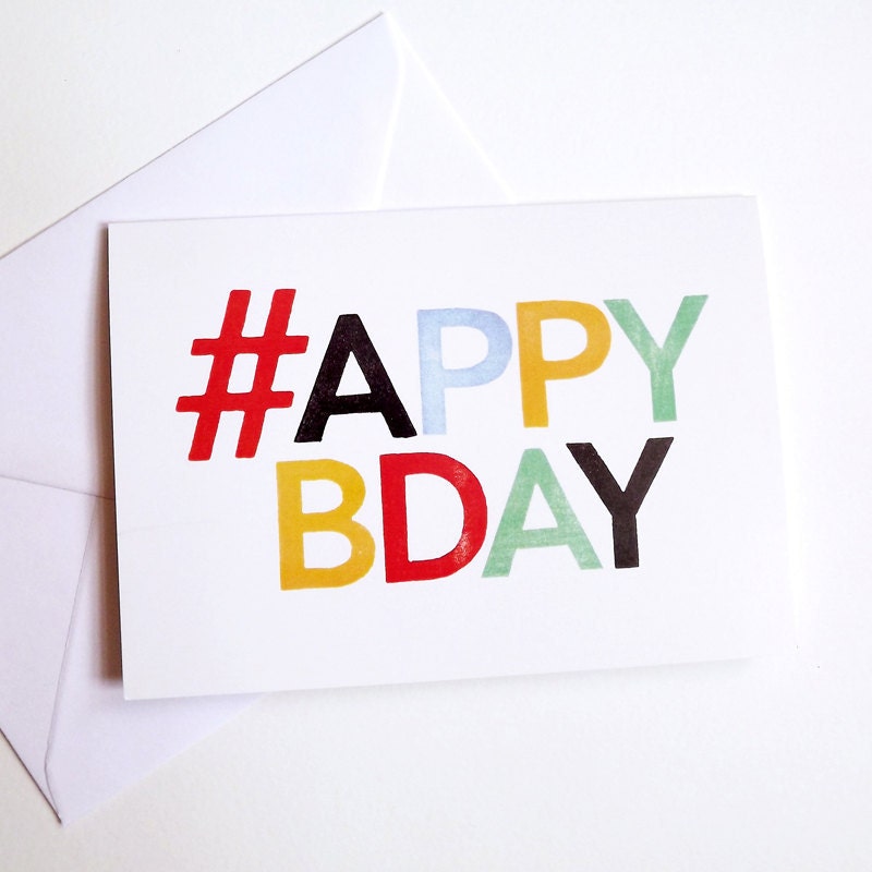 Happy Birthday Twitter Addict - A6 Greetings Card