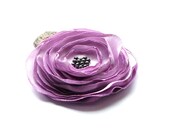 Lavender Flower - Fabric Flower Brooch - Handmade - Ready to ship