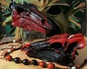 Goth Dragon Skull Beeswax Candle