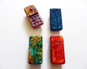Domino Magnets Set, Reclaimed Materials, Refrigerator Magnets, Housewares, Decor, Kitchen Decor, Unique  Gift