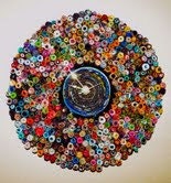Unique Wall Clock, Home and Living, Decor and Housewares, Contemporary Clock, Unique  Clock, Paper Bead Art, Eco Friendly Decor