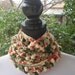 Infinity Eternity Cowl Neck Warmer Scarf Garden Melon Peach Dark Green Light Green Cluster Crochet READY TO SHIP