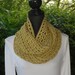 Infinity Eternity Cowl Neck Warmer Scarf Honey Yellow Cluster Crochet READY TO SHIP