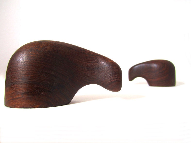 Don Shoemaker Modernist Wood Salt and Pepper Set