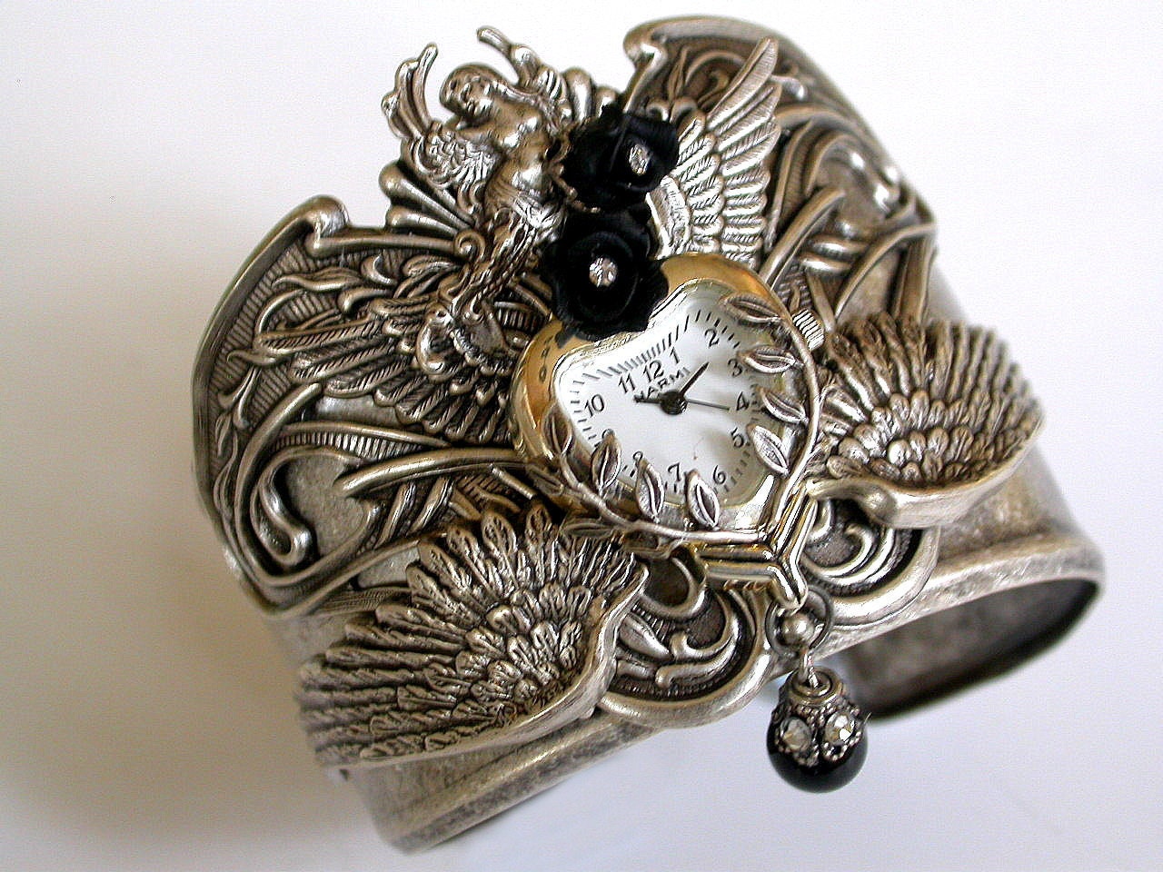 Steampunk Watch - Gothic Women's Cuff Watch - Gothic Jewelry