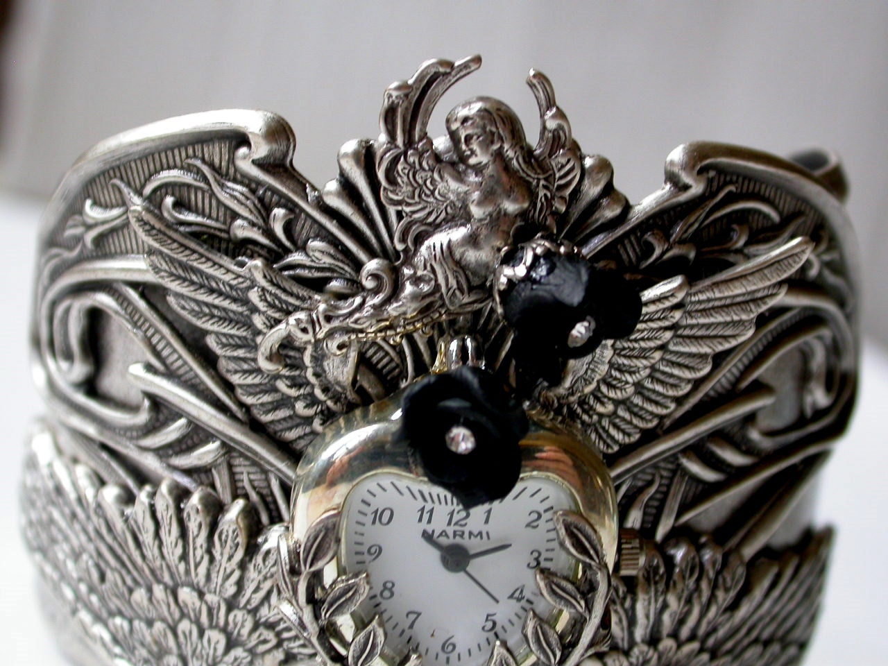 Steampunk Watch - Gothic Women's Cuff Watch - Gothic Jewelry