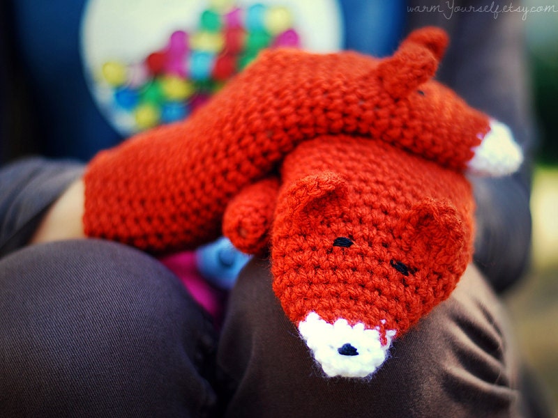 Fox Mittens Gloves Gift Wool Crochet Winter Woman Girl Teens Christmas Gift Gift Cozy Ginger Red Forest Animals Woodland