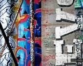Freedom Tunnel Graffiti Urban Wall Art New York City Diptych (4" x 6" Print)