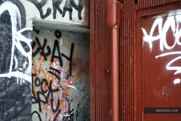 Freedom Tunnel Urban Graffiti Underground New York City Diptych (4" x 6" Fine Art Photo Print / Notecard)