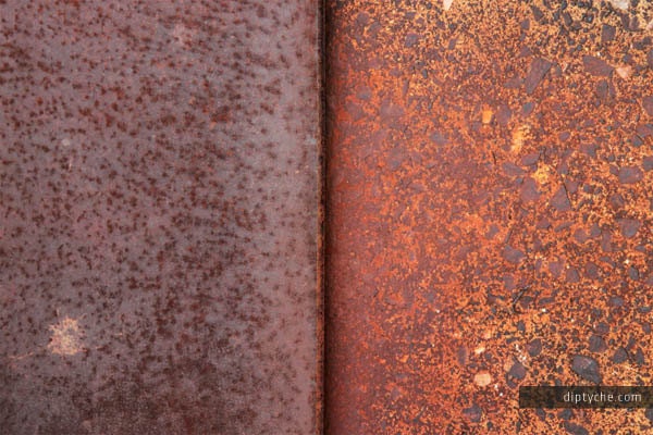 High Line Rail Yards Rusted Weathered Steel Metal Industrial Rustic Brown Diptych (4" x 6" Fine Art Photo Print / Notecard)