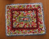 Kitchen Table Mat  Woven 6" x 6" Square  Fabric Trivet Home Decor Hot Mat