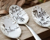 1 DECOUPAGED spoon-  Will you be my bridesmaid, etc or bridal party table markers-