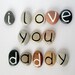 Father's Day Gift Idea, 13 Magnets Letters, Custom Quote, Beach Pebbles, Inspirational Word or Quote, Sea Stones, Personalized