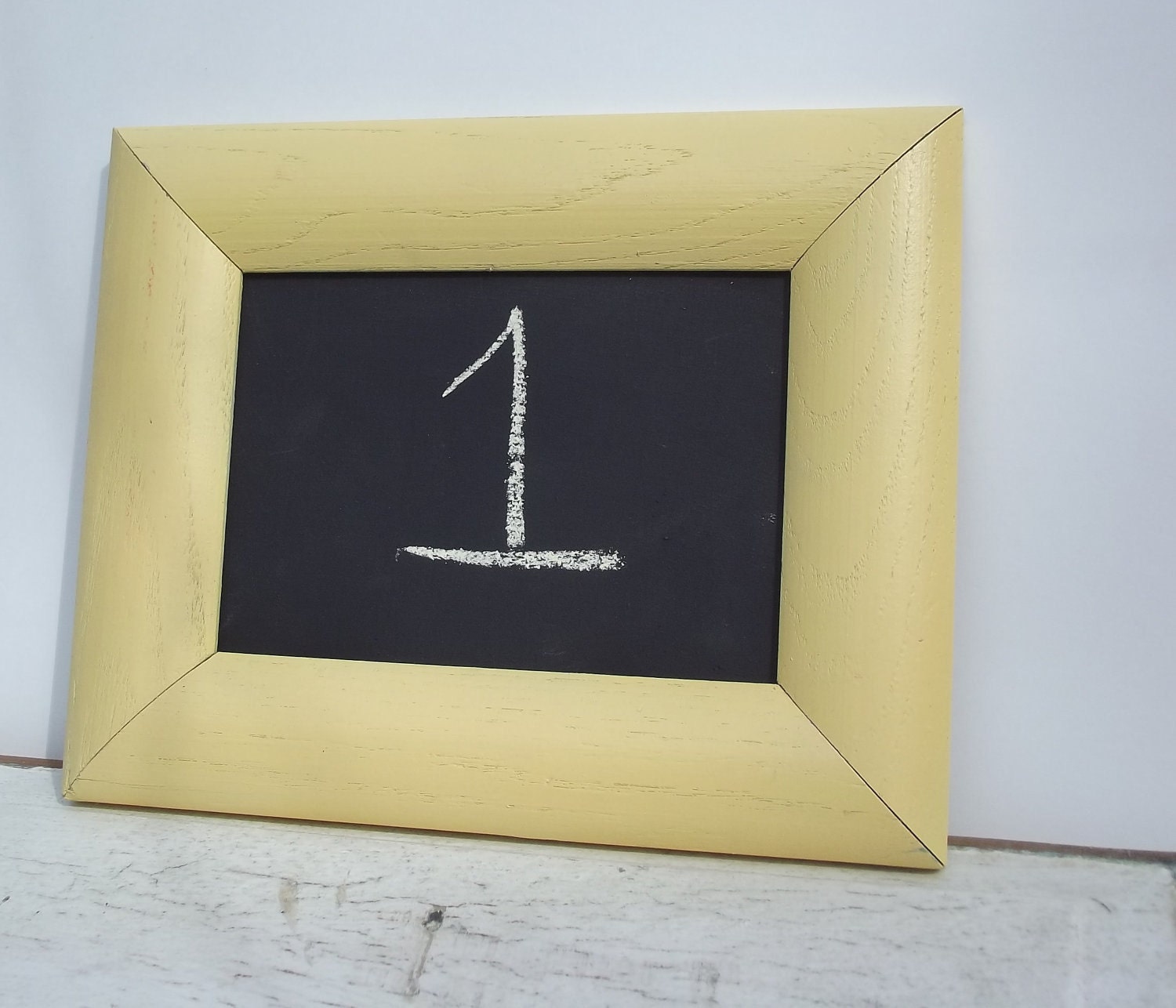 Small Yellow Chalkboard Framed Chalkboard Hanging Propped Kitchen Chalk Board Yellow - Blackboard Shabby Chic Frame Sign Decor Board Spring