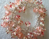 Peach Pink Bead Bracelet