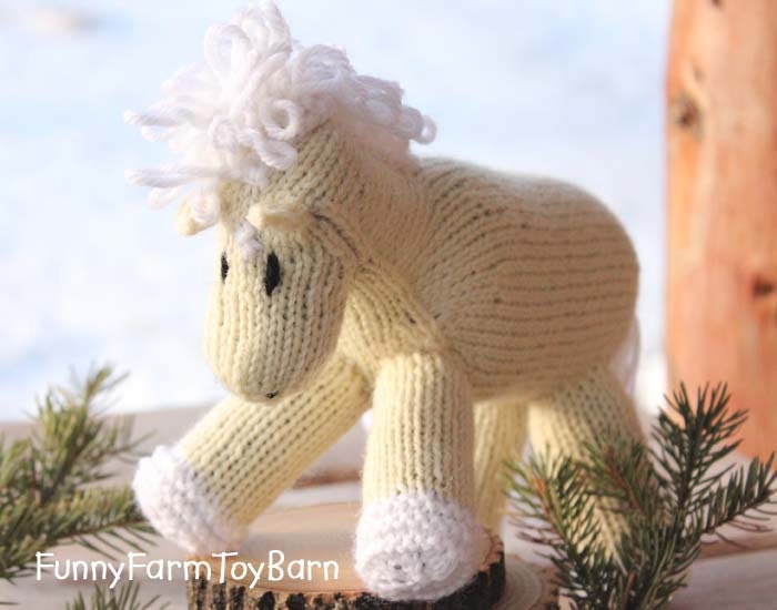 Bananas: Palomino Pony Natural Wool Stuffed Animal Baby Toy Waldorf Horse