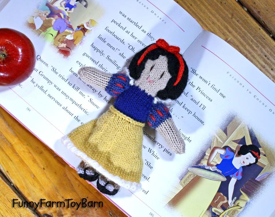 Snow White Princess Doll Knitted Disney Inspired Natural Wool Waldorf Girls Toy