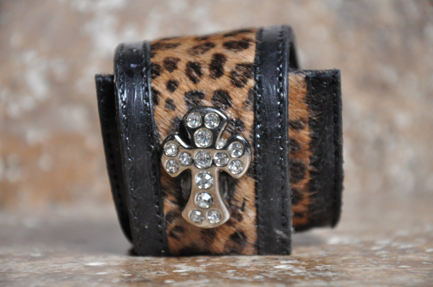 Animal Print Calf Cross Cuff