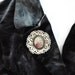 SALE - Vintage lace brooch with pink rose