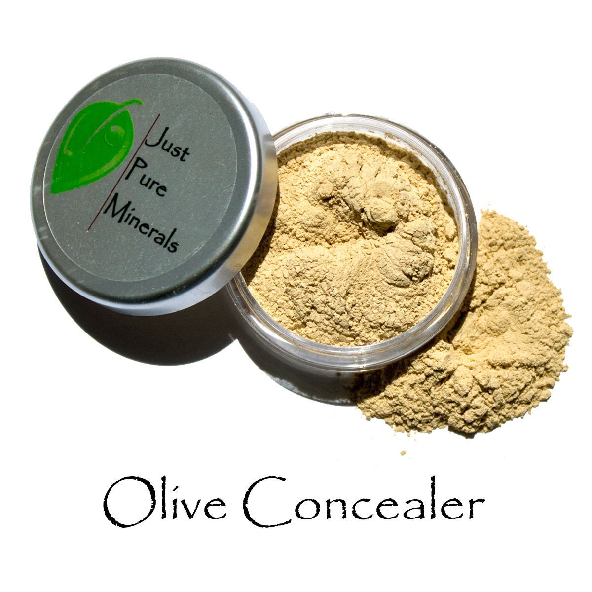 Olive Vegan Color Concealer - Always Vegan and Cruelty-Free- 6g product in a 20g sifter jar
