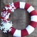 15" Christmas Candy Cane wreath with snowflake