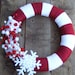 15" Christmas Candy Cane wreath with snowflake