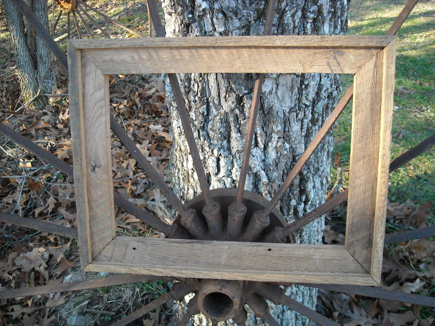 Barn Wood Picture Frame 8 X 10 - Shadow Box Reclaimed Rustic SOLID OAK Upcycled reclaimed wood Farmhouse country Chic
