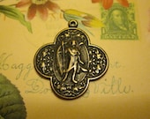 Antique Bronze St. Raphael the Archangel Medal