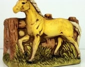 Vintage Horse Planter Running Horse