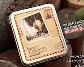 Polaroid Postcard Tin Set - City Series Korea DIY Iron Boxed Cards Stickers Set---Paris