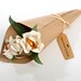 Gold lined cream paper flowers headband